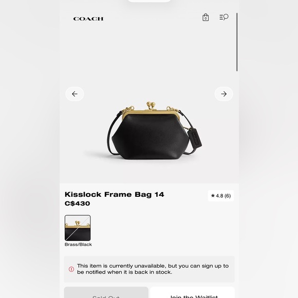 Coach Kisslock 14 Clutch with Gold Accents - Picture 6 of 6